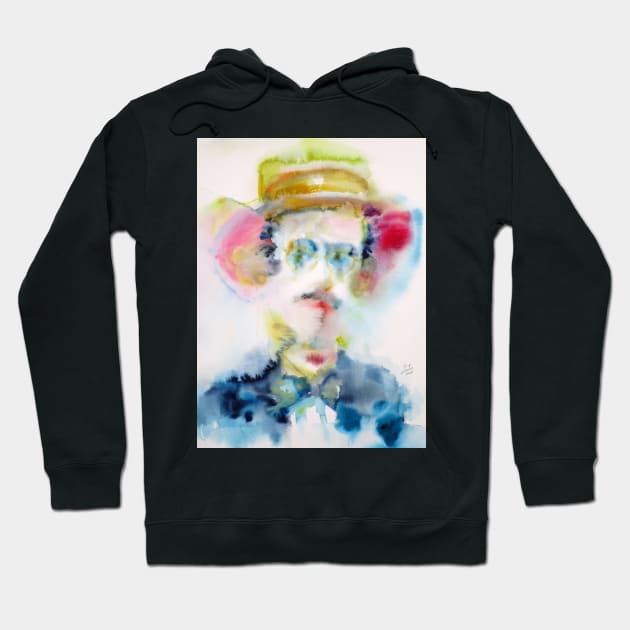 JAMES JOYCE - watercolor portrait .3 Hoodie by lautir